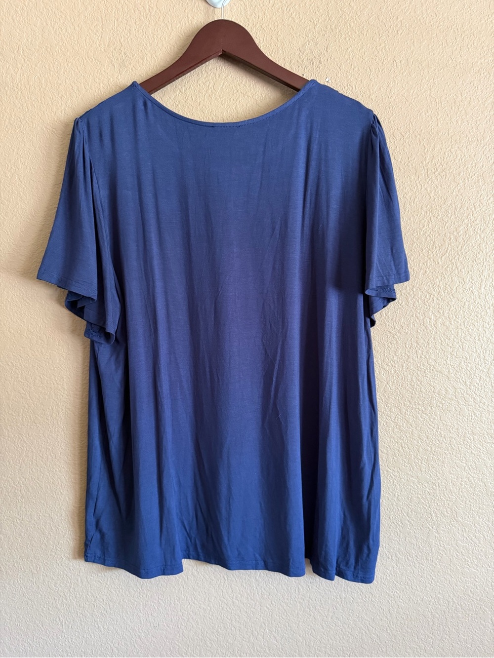 Papermoon Navy Eyelet Yoke Short Sleeve Top Size 3XL NWT - Picture 8 of 11